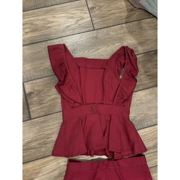 Bobbie Brooks VTG 60s MOD Fairy Wide Leg Flare Pantsuit Ruffle Festival Coquette - Picture 6 of 8